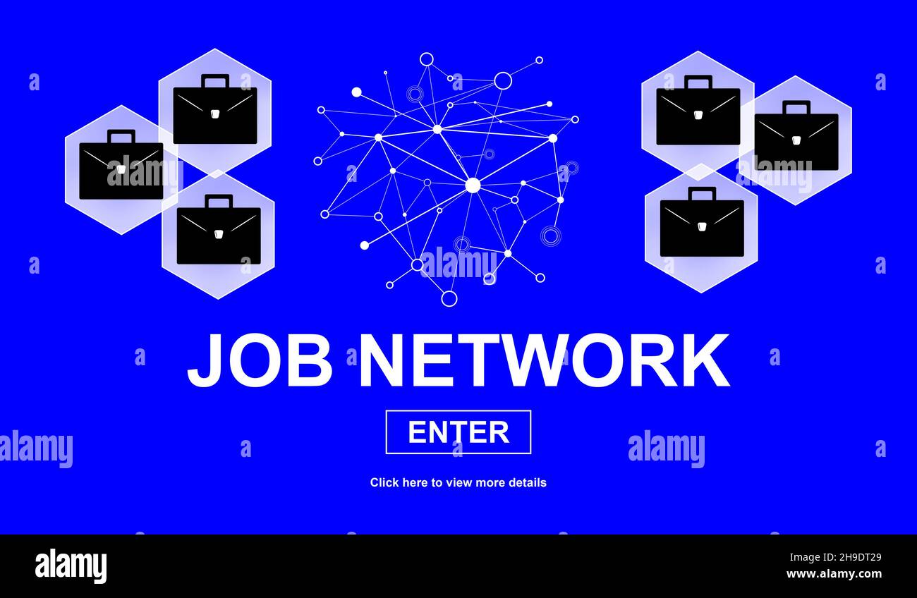 Illustration of a job network concept Stock Photo - Alamy
