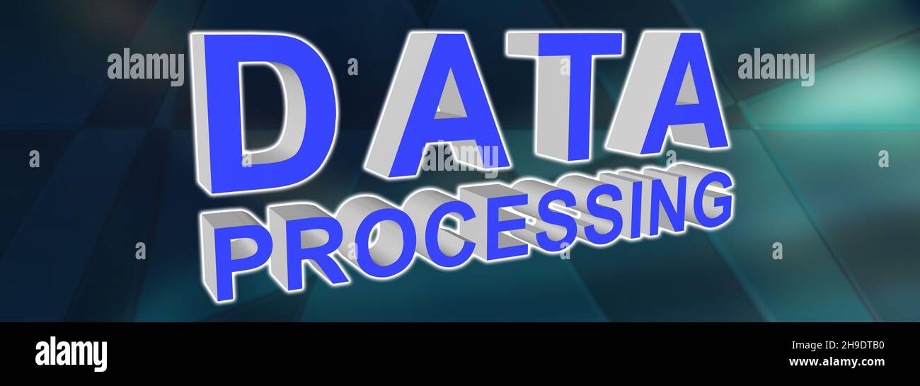Illustration of a data processing concept Stock Photo - Alamy
