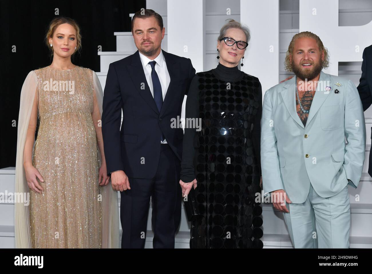 Jennifer Lawrence, Leonardo DiCaprio, Meryl Streep and Jonah Hill