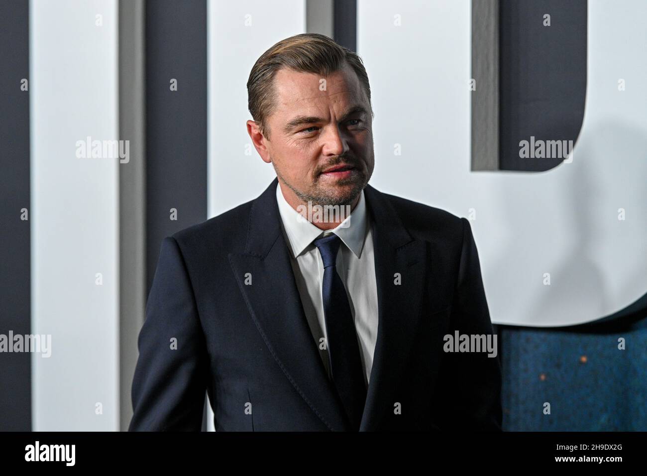 Leonardo DiCaprio attends Netflix's 'Don't Look Up' World Premiere on December 05, 2021 in New York. Stock Photo