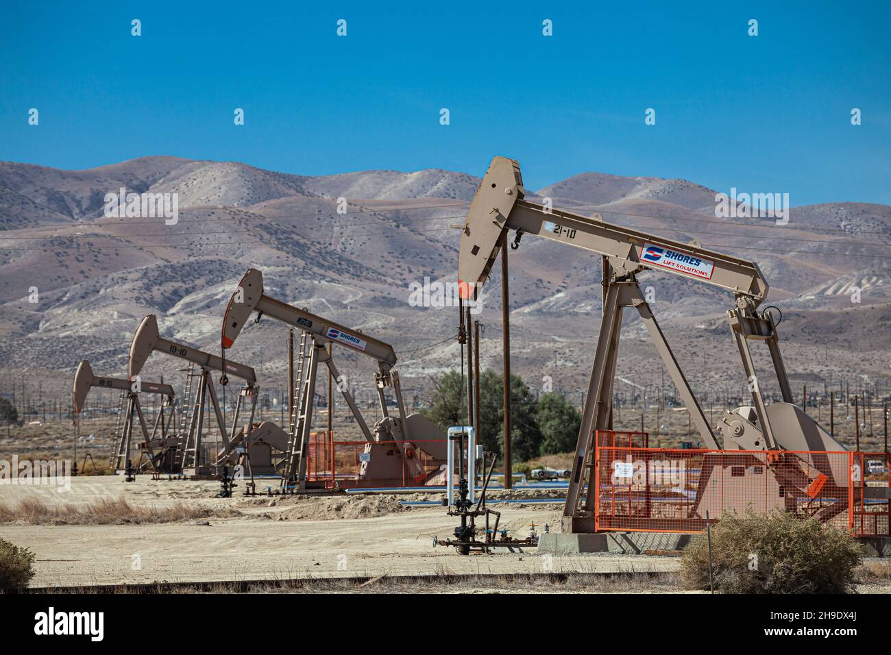 Belridge Oil Field, Kern County, California, USA Stock Photo