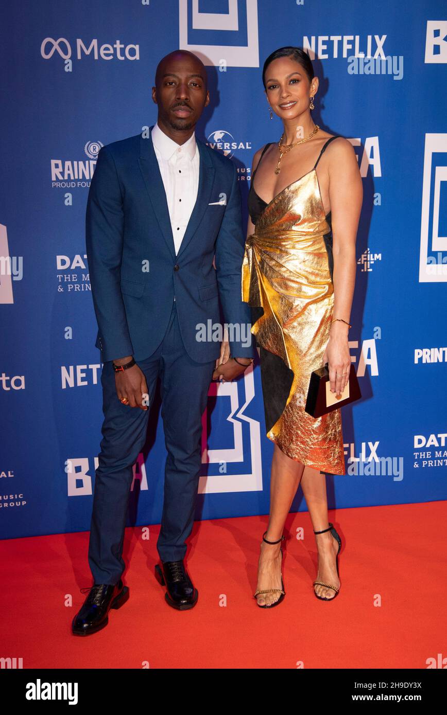 LONDON, ENGLAND - 05 DEC 2021: Alesha Dixon and Azuka Ononye attend the
