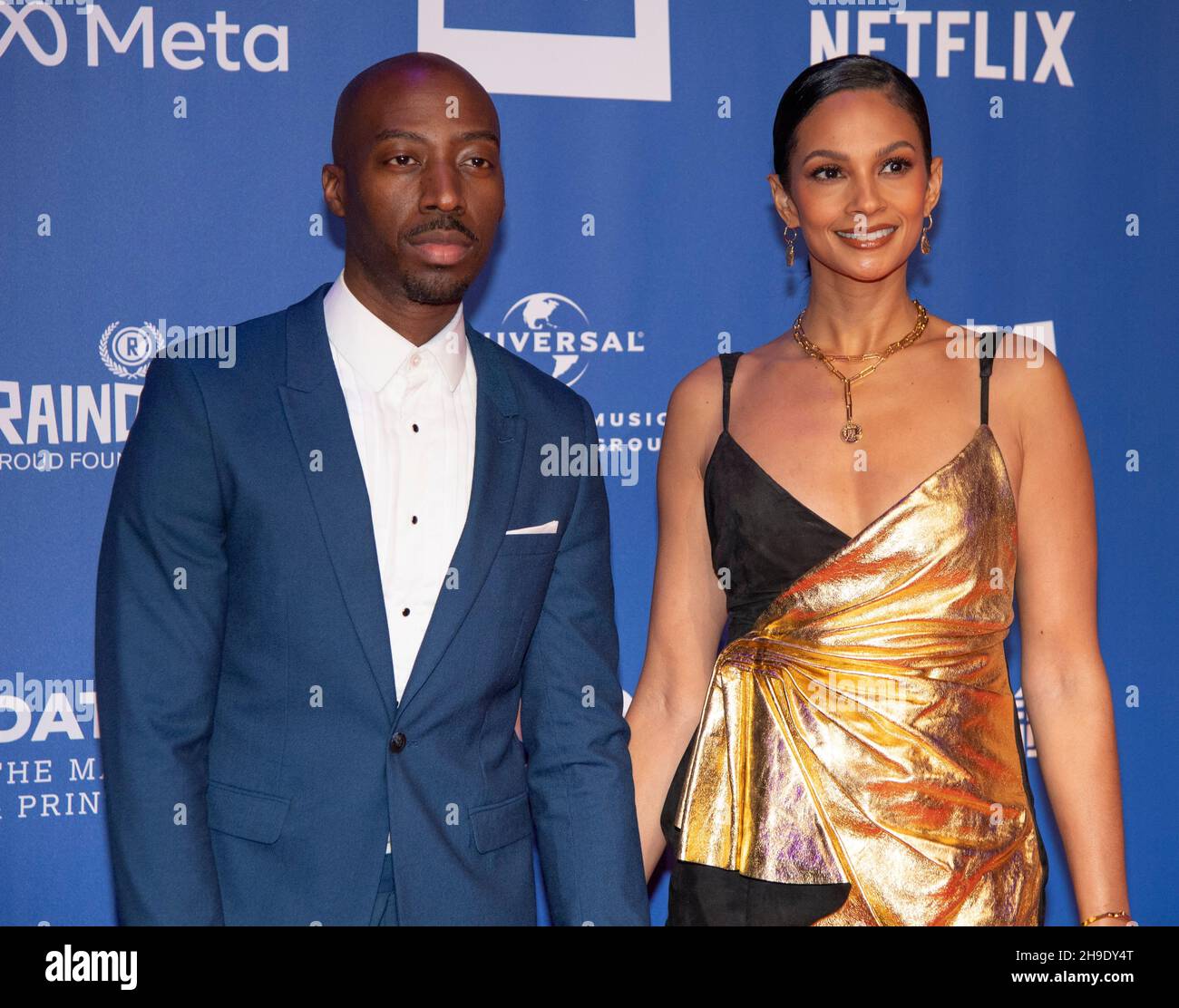 LONDON, ENGLAND - 05 DEC 2021: Alesha Dixon and Azuka Ononye attend the