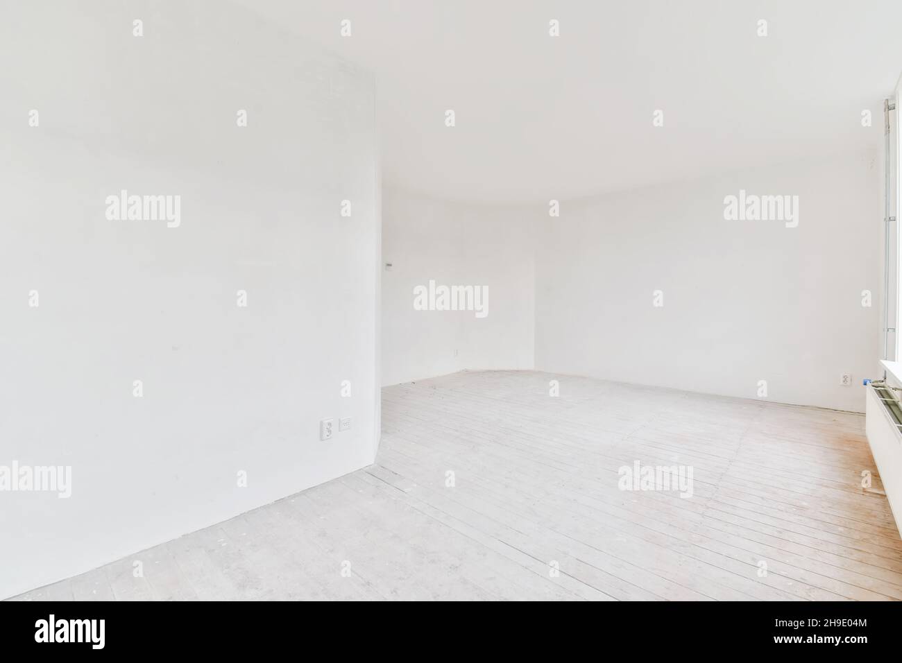 Interior design of empty bright room in elegant apartment Stock Photo ...