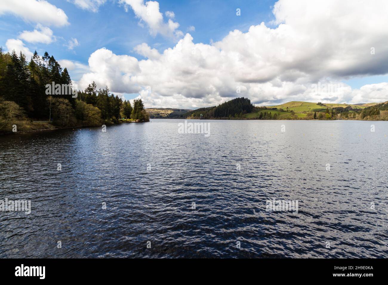 lake Llyn Vyrnwy reservoir, Oswestry,  Powys North Wales, landscape Stock Photo