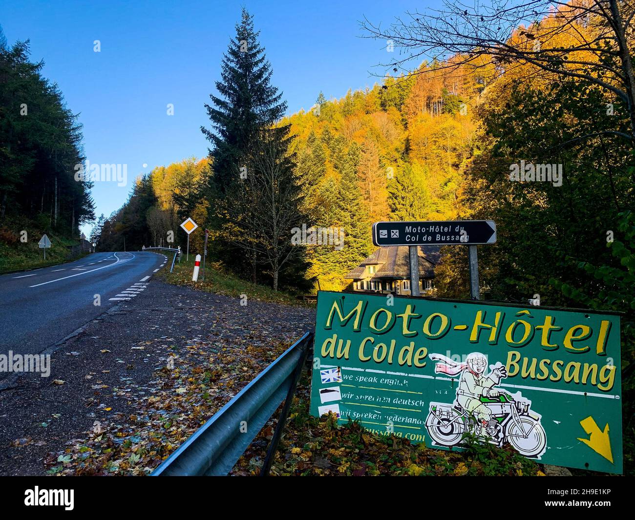 Moto-Hotel, Bussang pass, Vosges department, Grand Est Region, Northeastern  France Stock Photo - Alamy