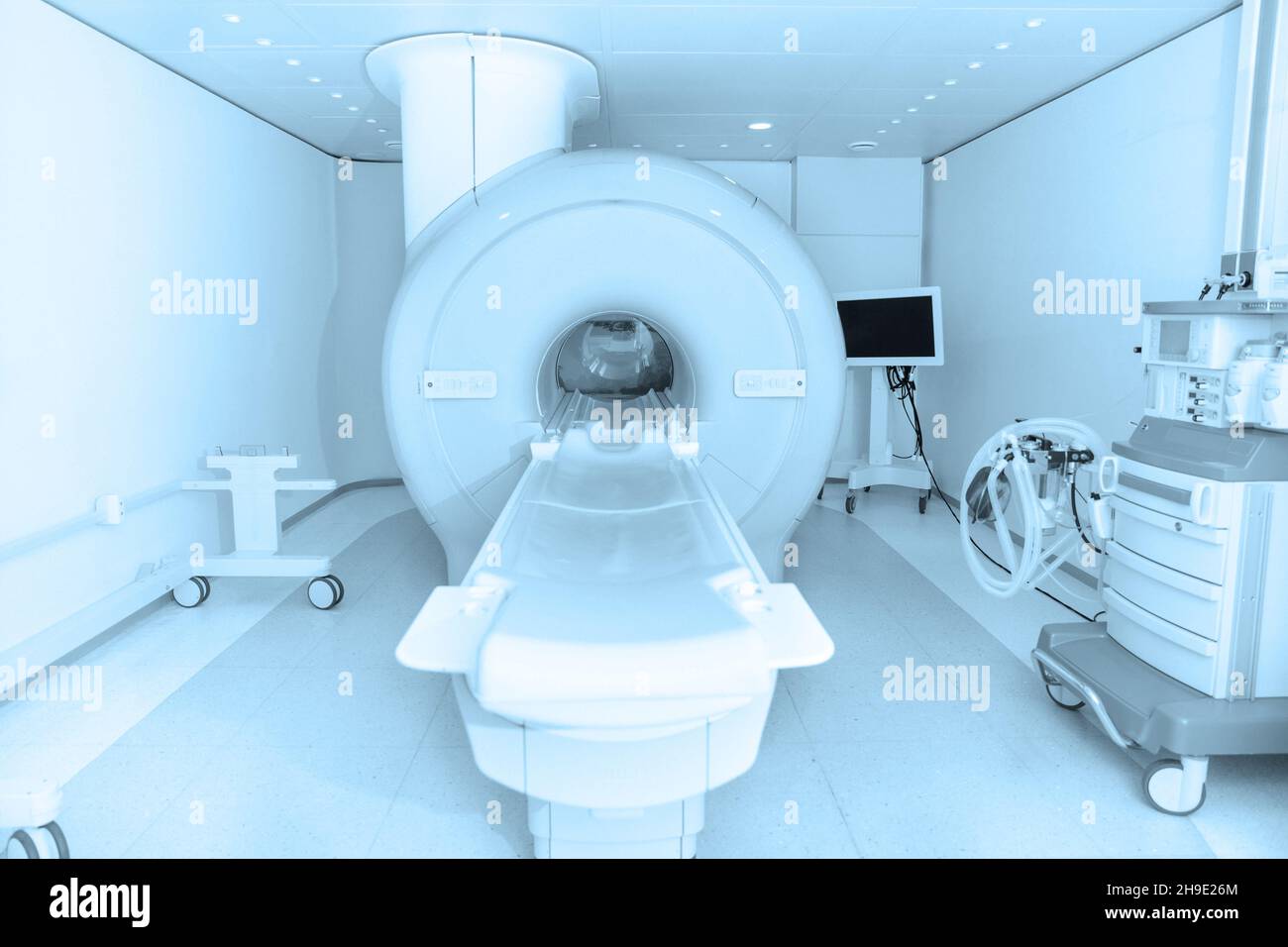 Medical CT or MRI Scan in the modern hospital laboratory. Interior of