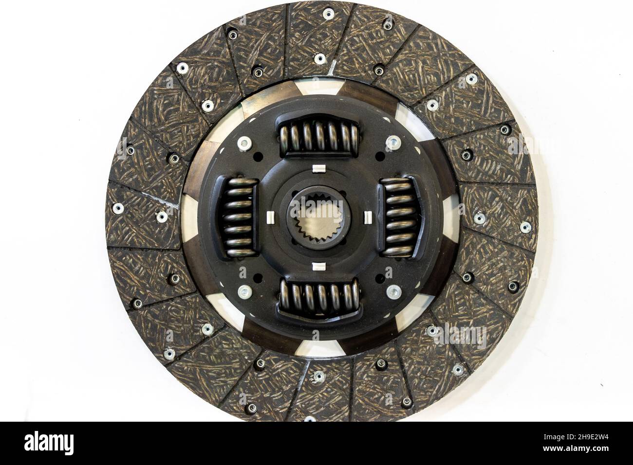 Car clutch plate on isolated white background Stock Photo