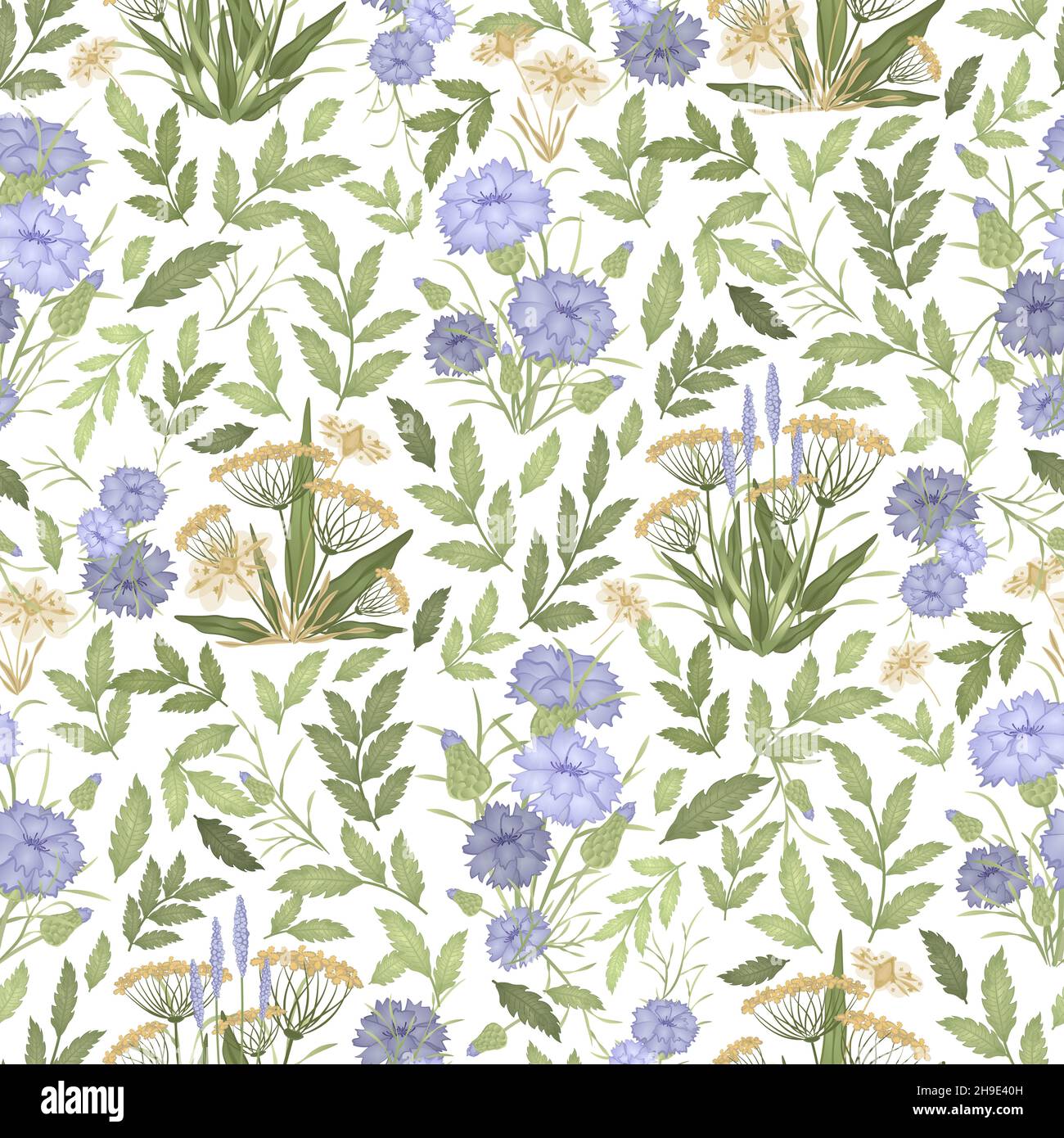 Watercolor wildflowers hi-res stock photography and images - Alamy