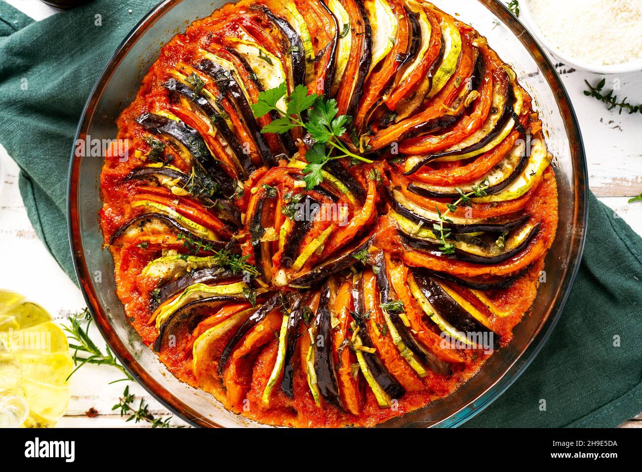 Provance tradininal vegetable dish ratatouille Stock Photo