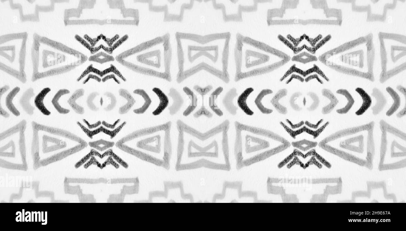 Geometric ethnic print. Grunge navajo ornament. Stock Photo