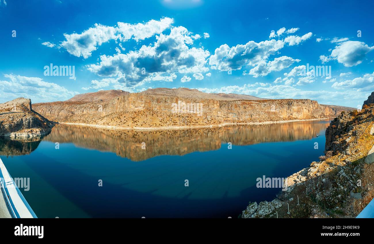 View on the Euphrates River in Turkey near the Ataturk Dam. Together