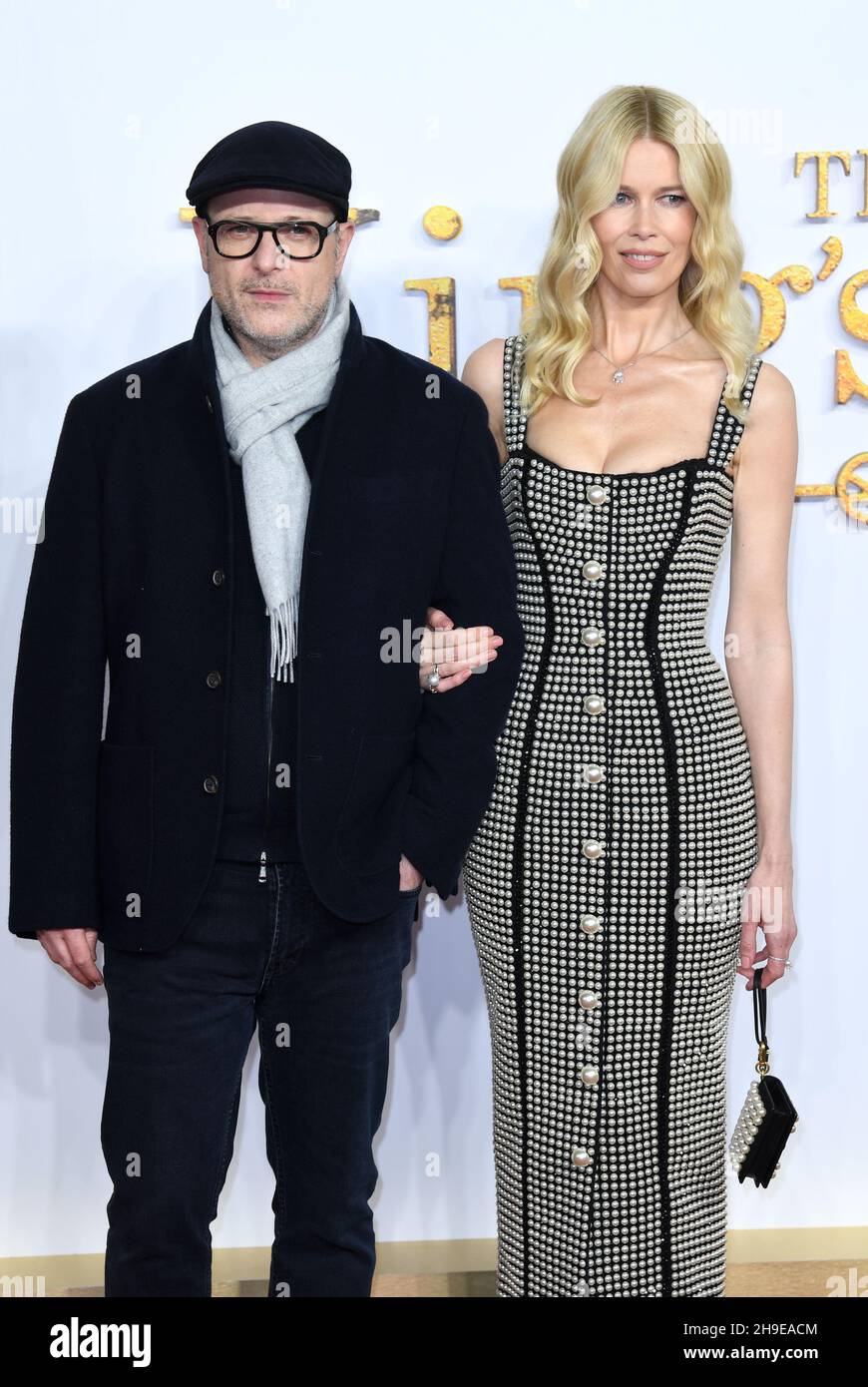 December 6th, 2021. London, UK. Matthew Vaughn and Claudia Schiffer attending The King's Man World Premiere, Cineworld Leicester Square, London. Credit: Doug Peters/EMPICS/Alamy Live News Stock Photo