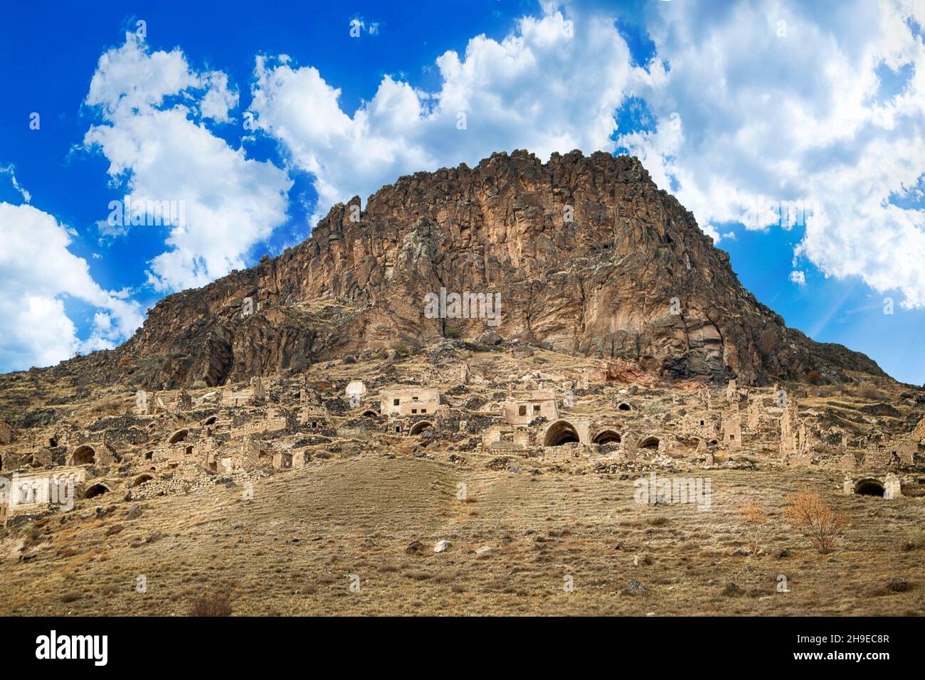 Nevsehir castle (nevsehir,Turkey) Rockcity (Kayasehir) underground city - Nevsehir, Turkey Stock Photo