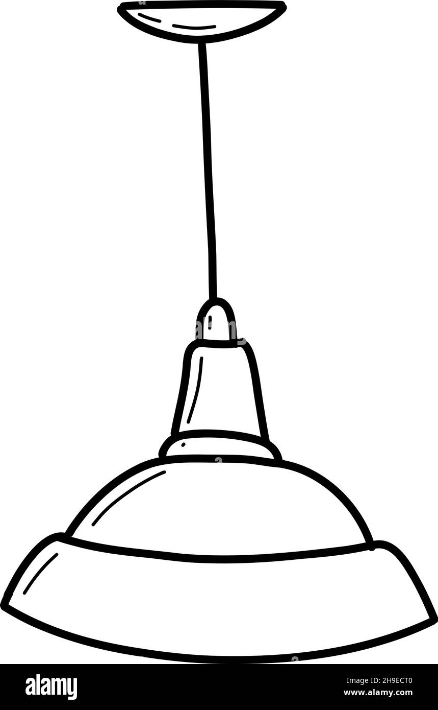 ceiling lamp sketch. Vector illustration  Stock Vector