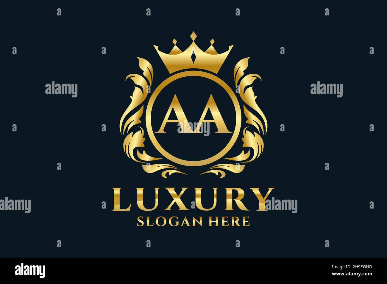 AA Letter Royal Luxury Logo template in vector art for luxurious ...
