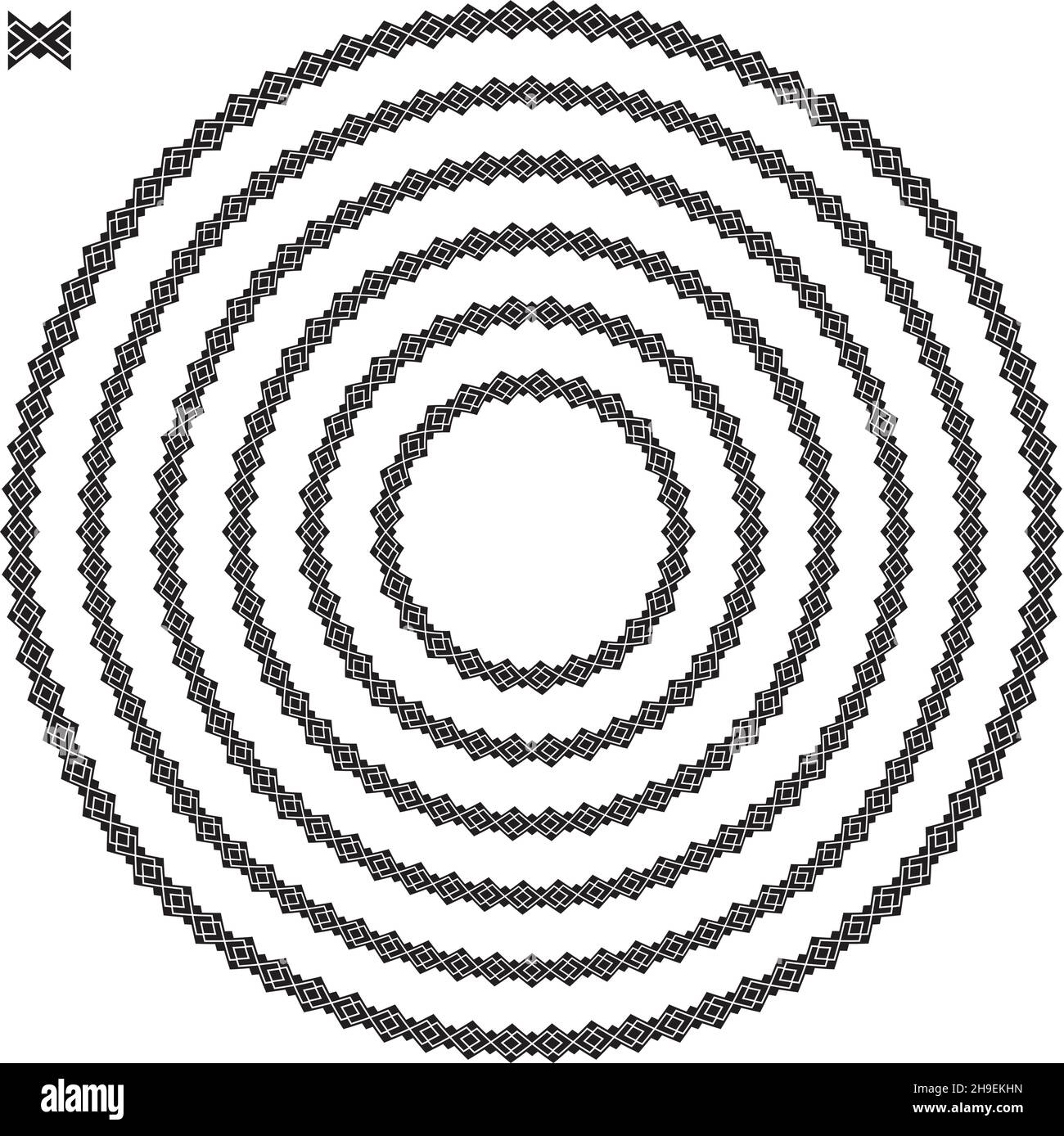 Round circular border frame in a range of sizes Stock Vector Image ...