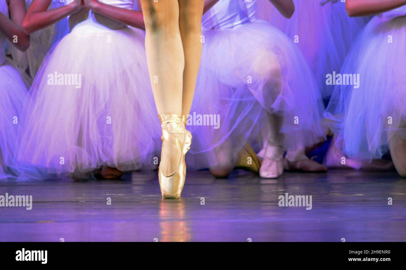 ballerinas toe dancing Stock Photo