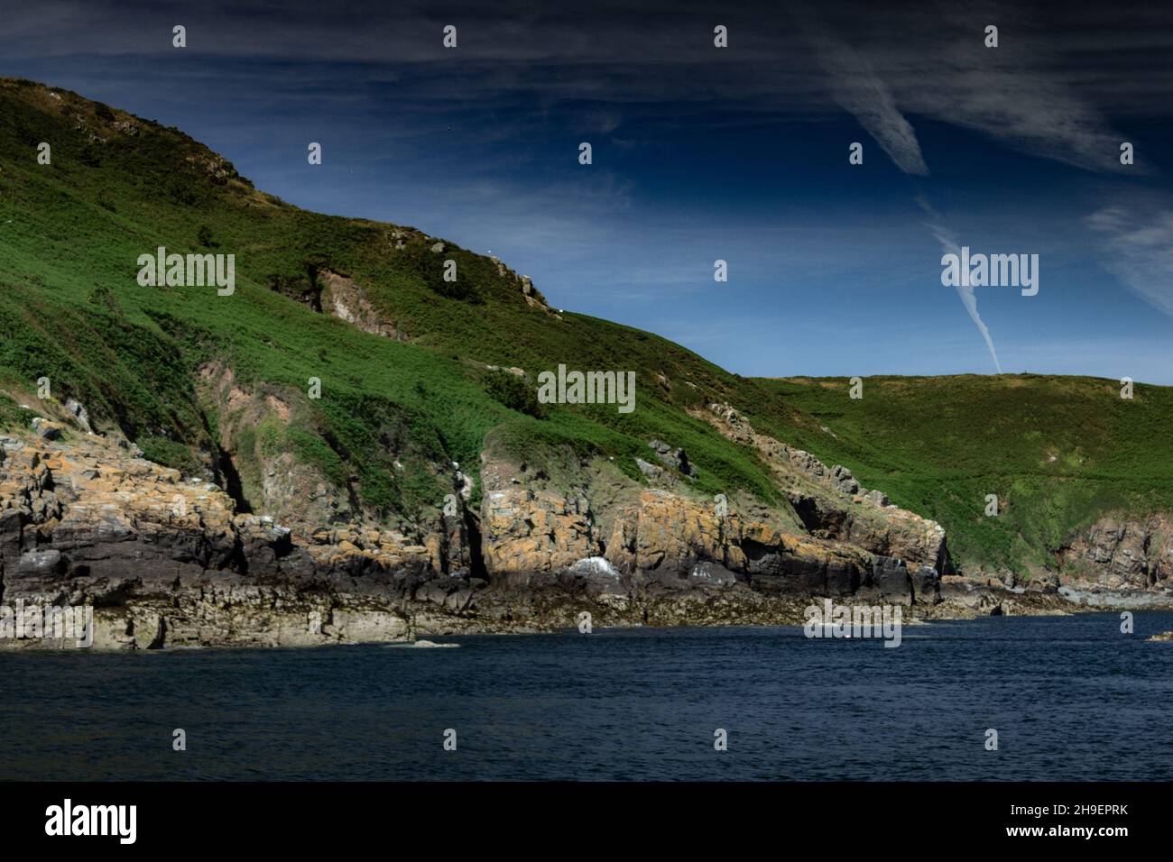 The Channel Islands of Jersey, Guernsey and Sark in summer with sun ...