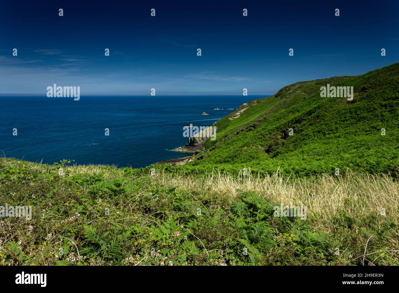The Channel Islands of Jersey, Guernsey and Sark in summer with sun ...