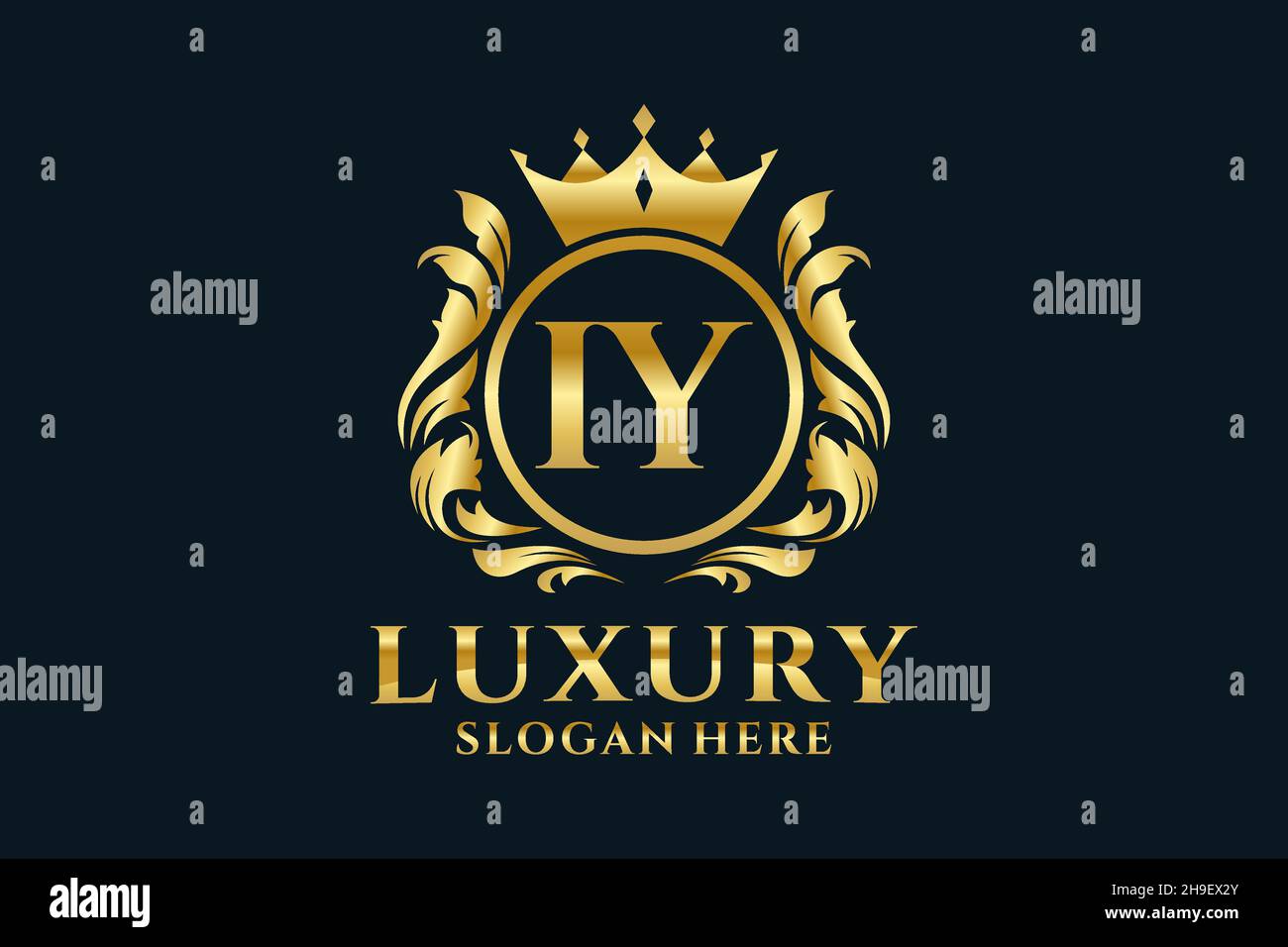 IY Letter Royal Luxury Logo template in vector art for luxurious ...