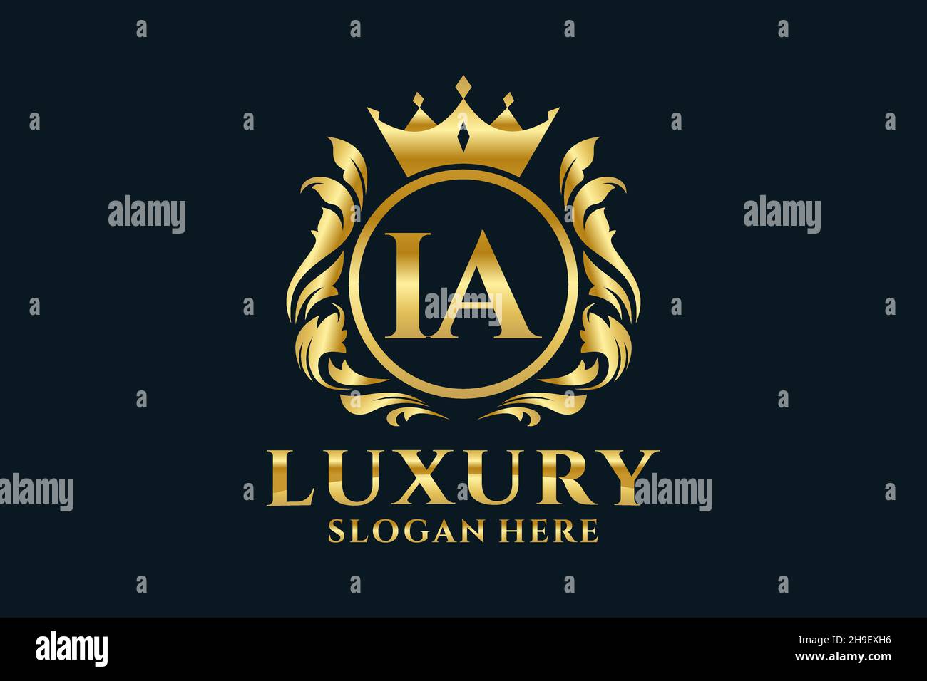 IA Letter Royal Luxury Logo template in vector art for luxurious ...