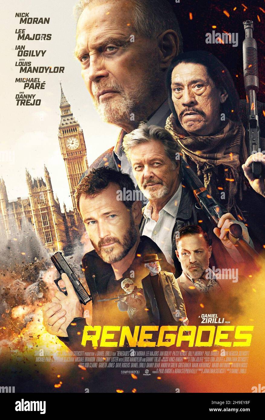 RENEGADES, poster, from top Lee Majors, Danny Trejo, Ian Ogilvy, Nick