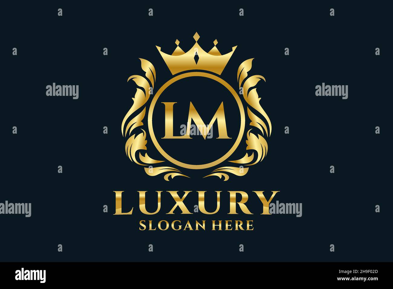 LM Letter Royal Luxury Logo template in vector art for luxurious ...