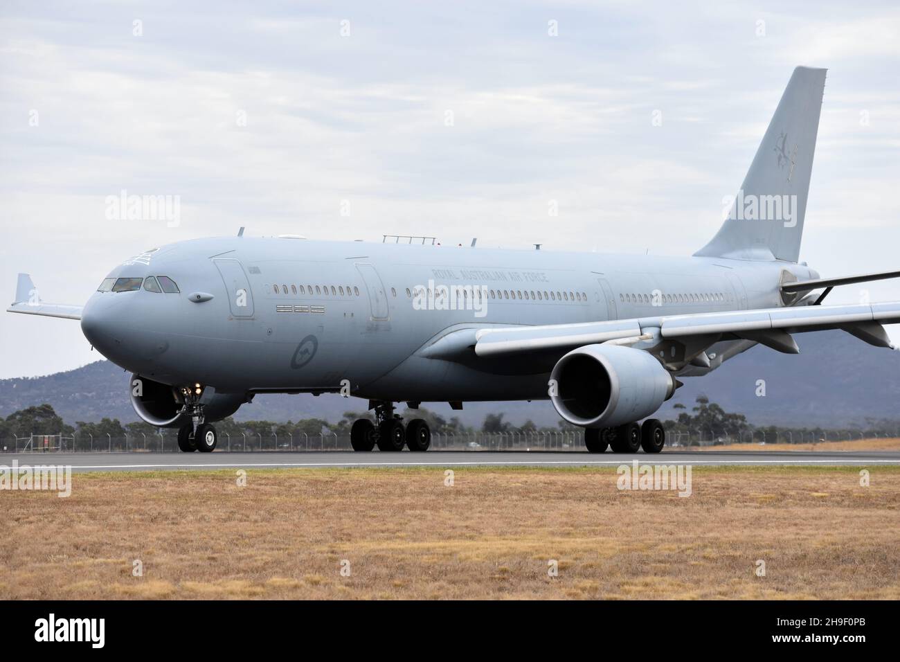 Royal Australian Air Force KC30A MRTT rolling for takeoff Stock Photo