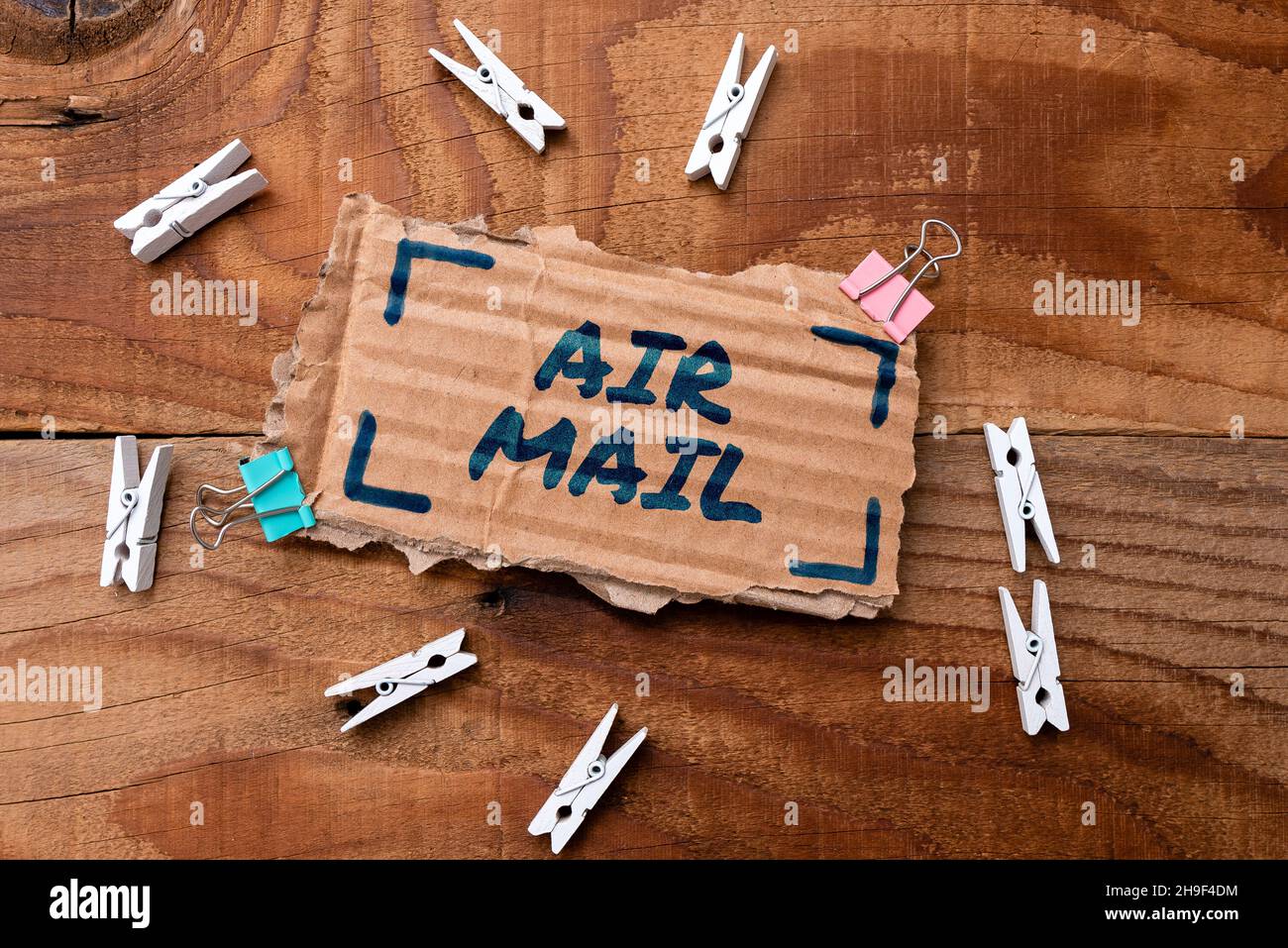 Text showing inspiration Air Mail. Concept meaning the bags of letters