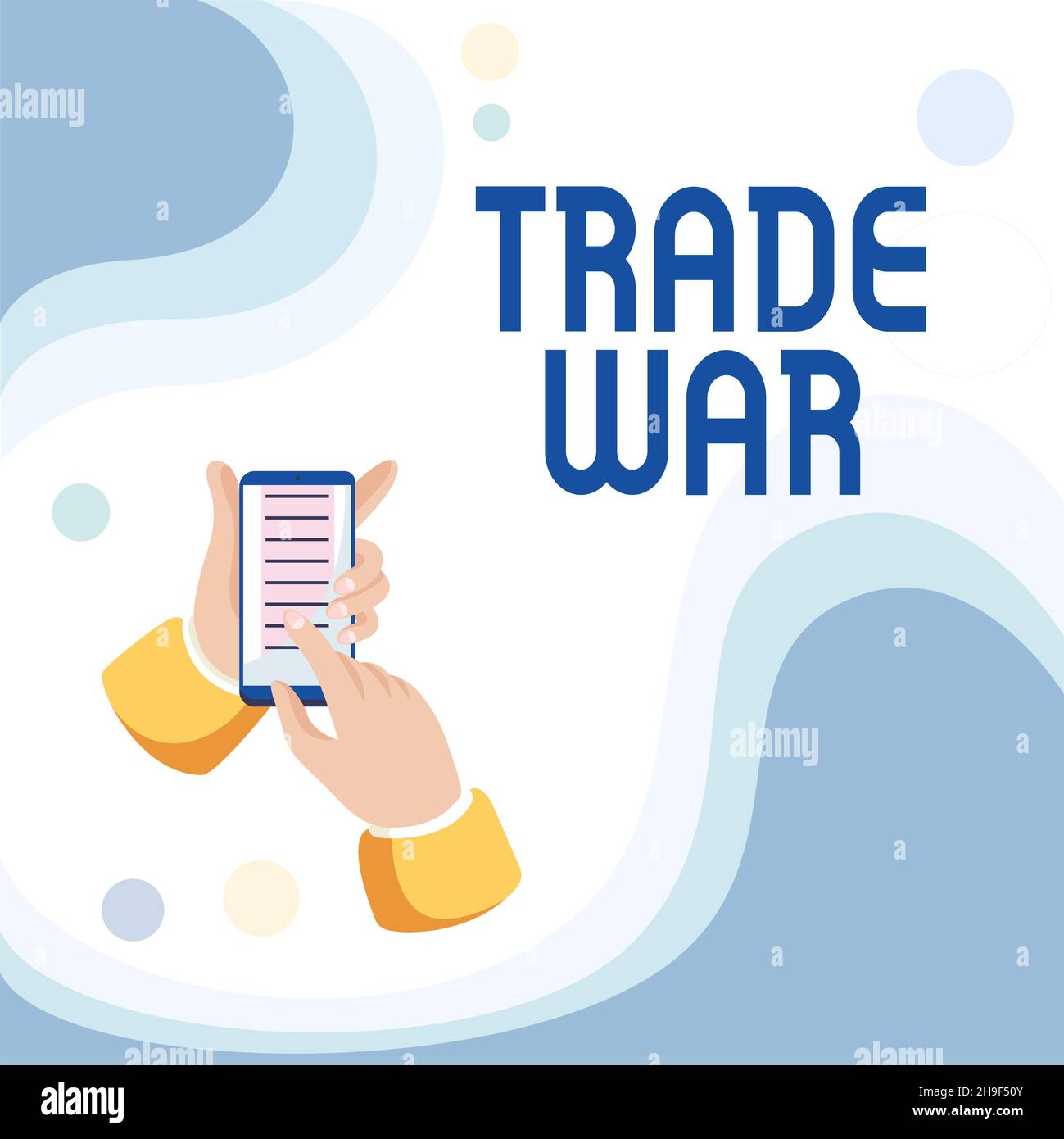 Text caption presenting Trade War, Conceptual photo a situation in which countries try to damage each other s is trade Abstract Spreading Message Onli Stock Photo