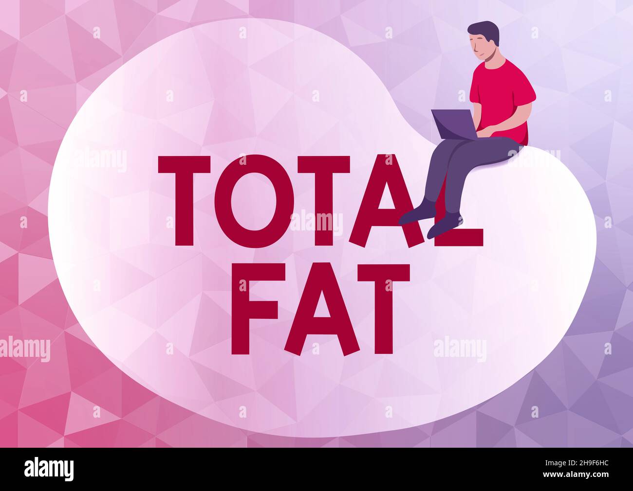 Text showing inspiration Total Fat, Conceptual photo combined value of ...