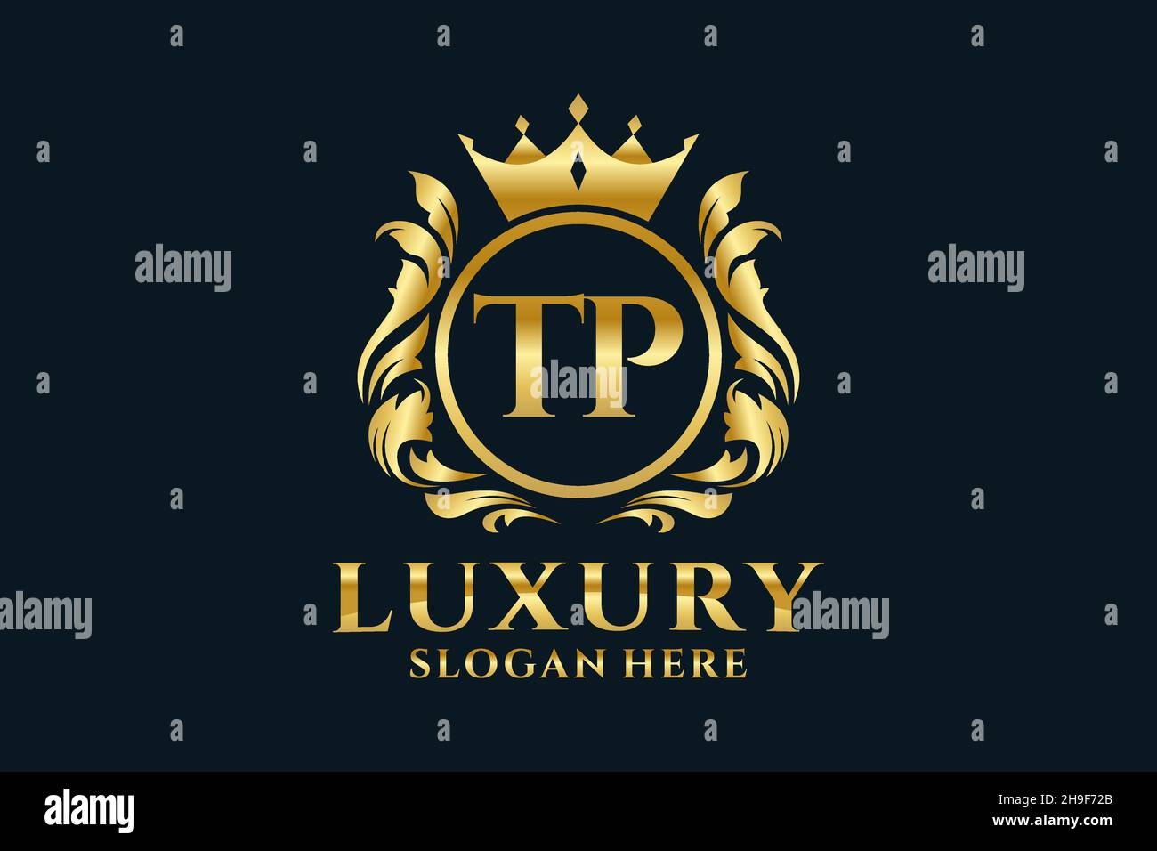 TP Letter Royal Luxury Logo template in vector art for luxurious ...