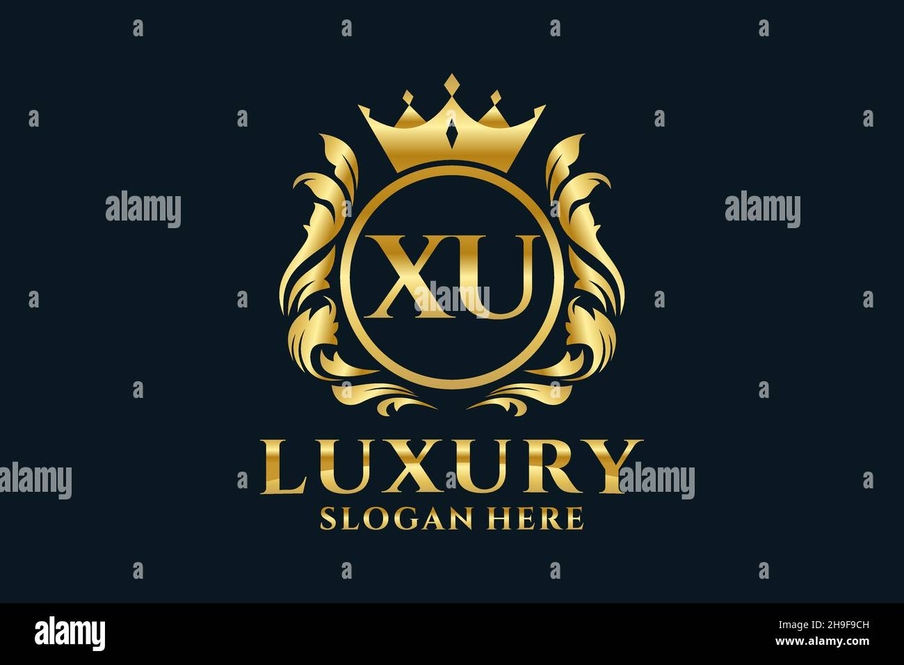 XU Letter Royal Luxury Logo template in vector art for luxurious ...