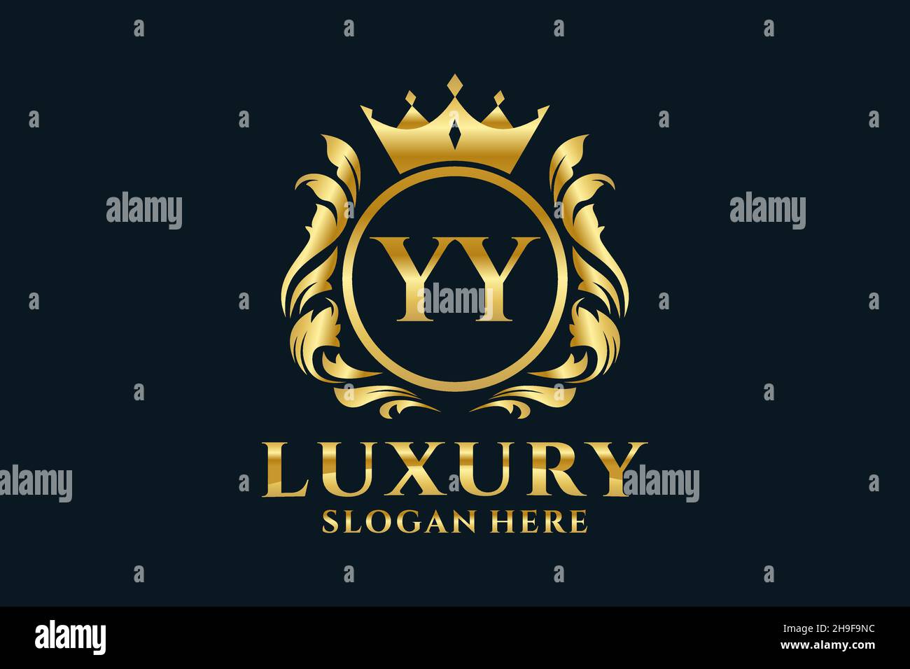 YY Letter Royal Luxury Logo template in vector art for luxurious ...