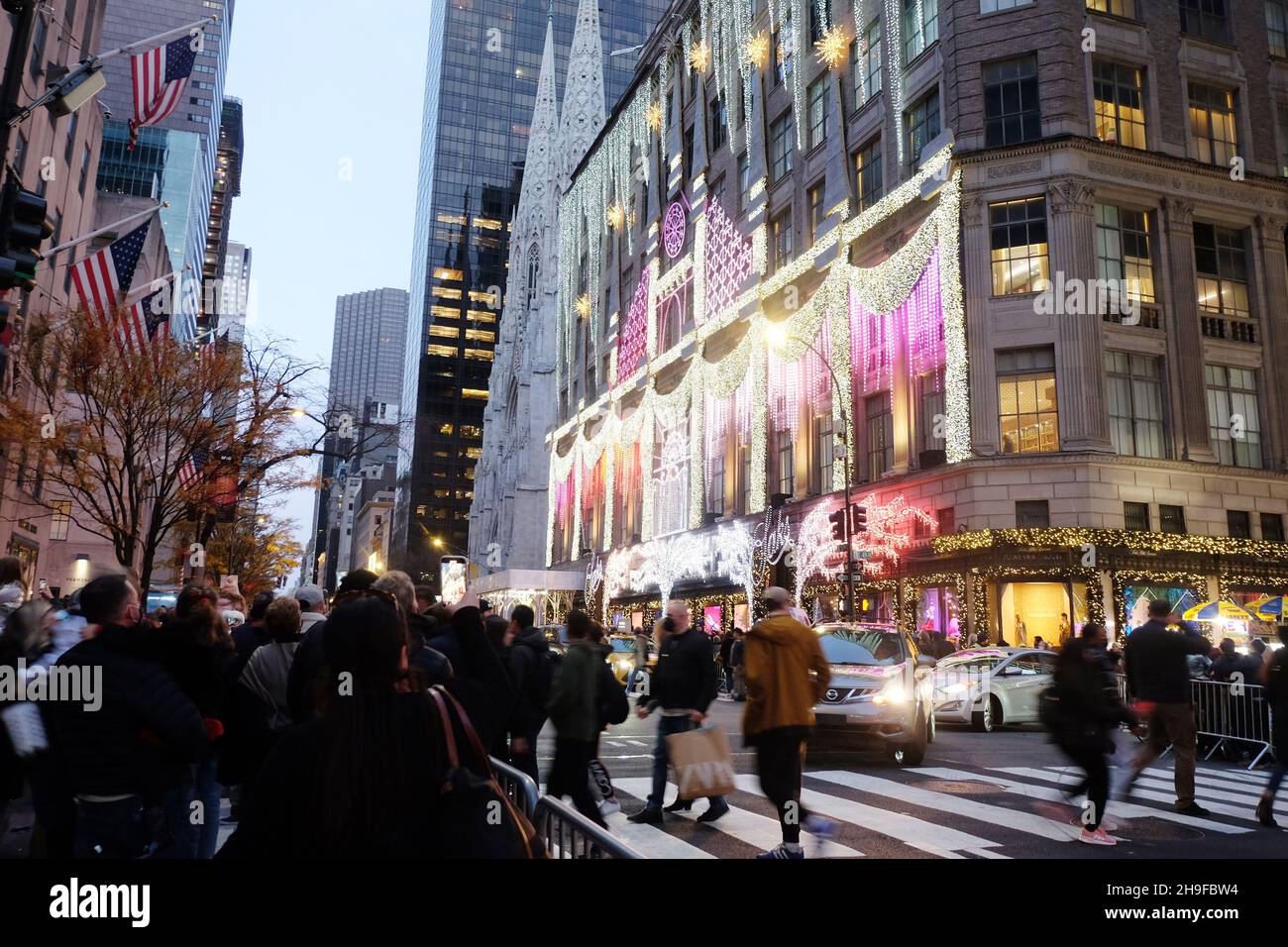 Saks fifth avenue holiday light display 2021 Stock Photo Alamy