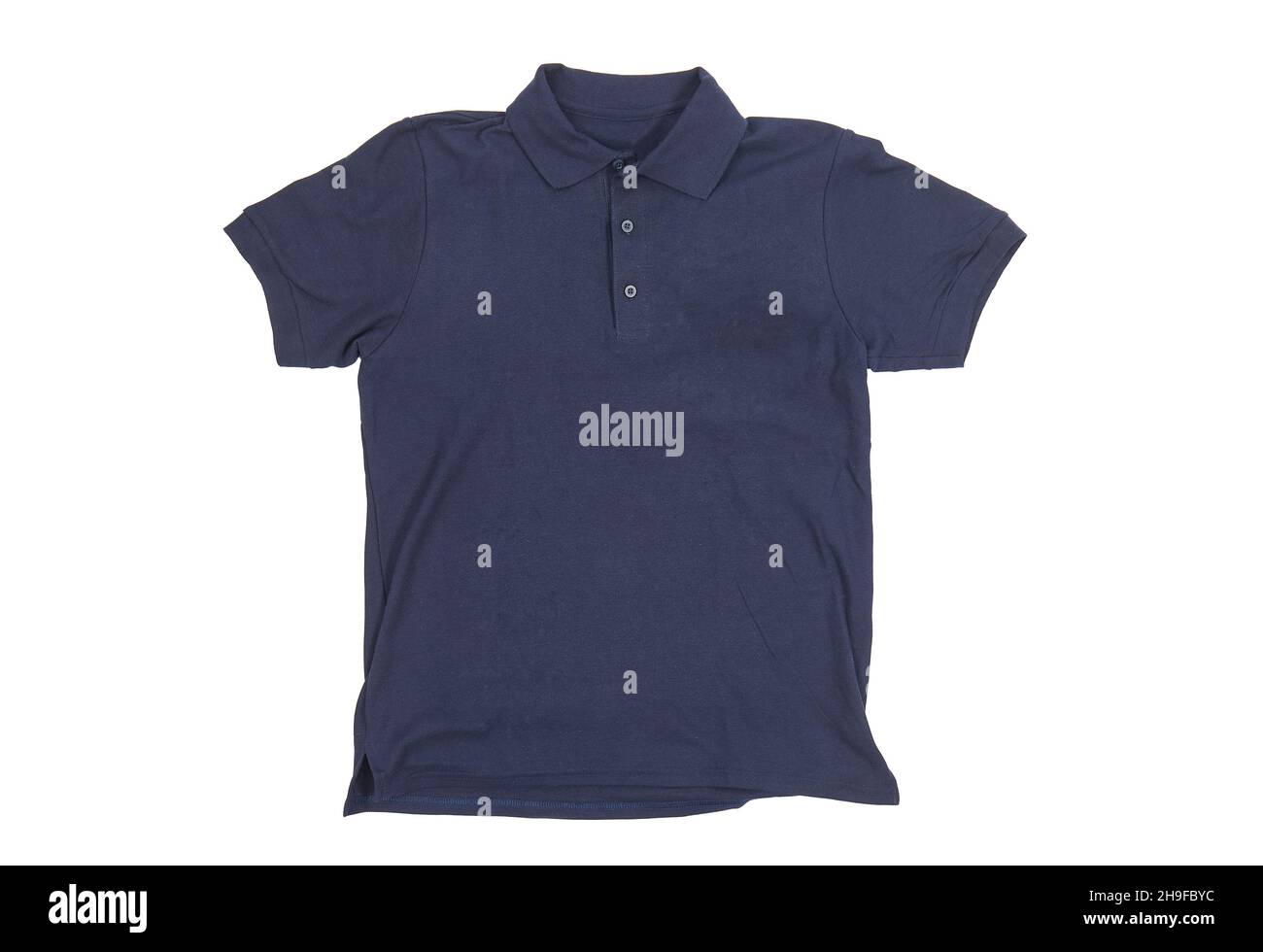Dark blue T-shirt blank white background Stock Photo - Alamy