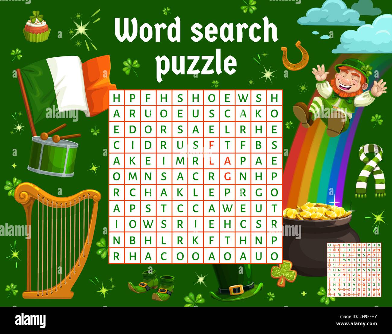 word-search-puzzle-game-vector-worksheet-of-leprechaun-with-gold-and-irish-holiday-items-kids-quiz-of-find-hidden-words-with-frame-of-saint-patrick-d-stock-vector-image-art