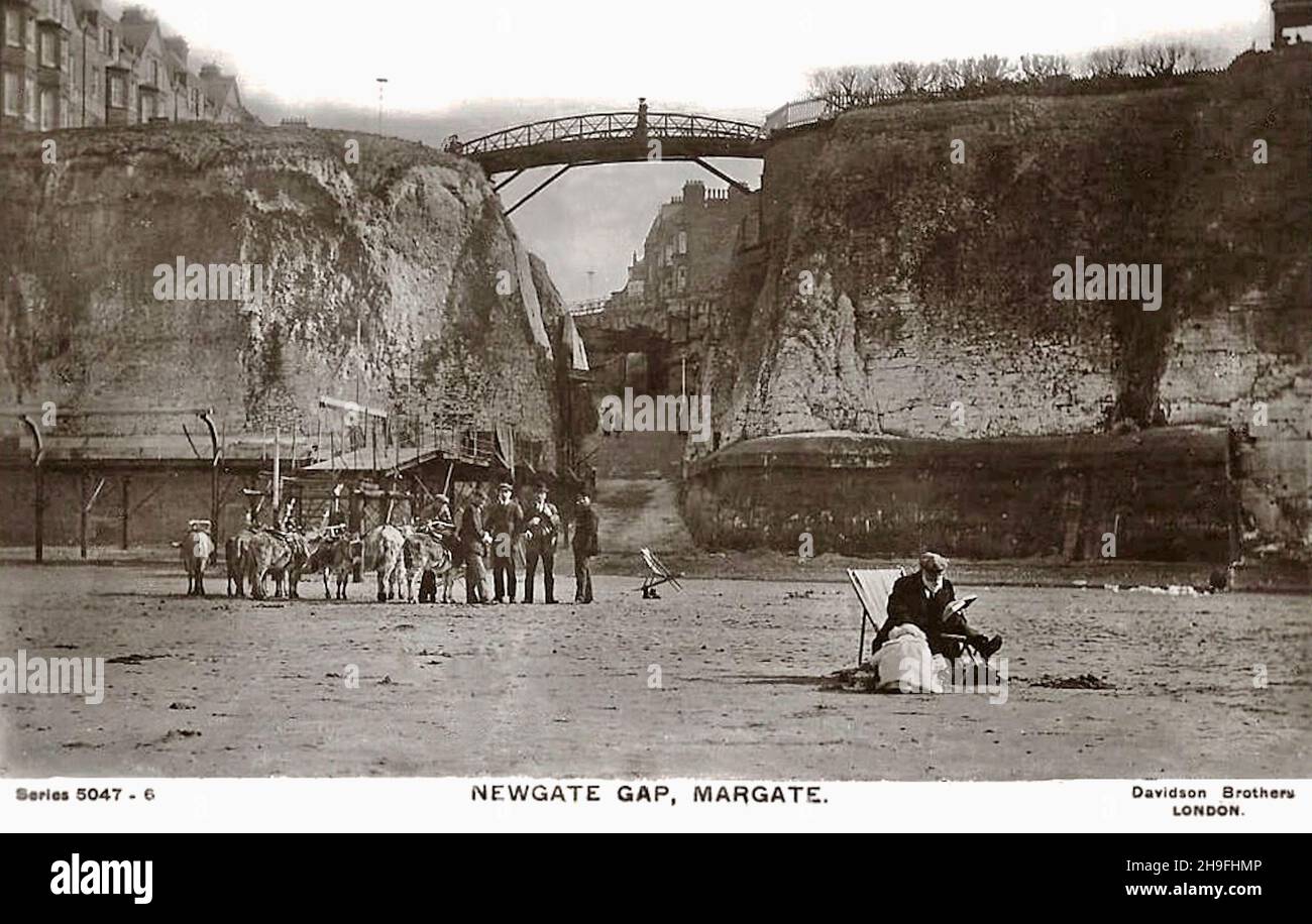 Newgate Gap, Margate, Kent, England, UK circa 1907 Stock Photo