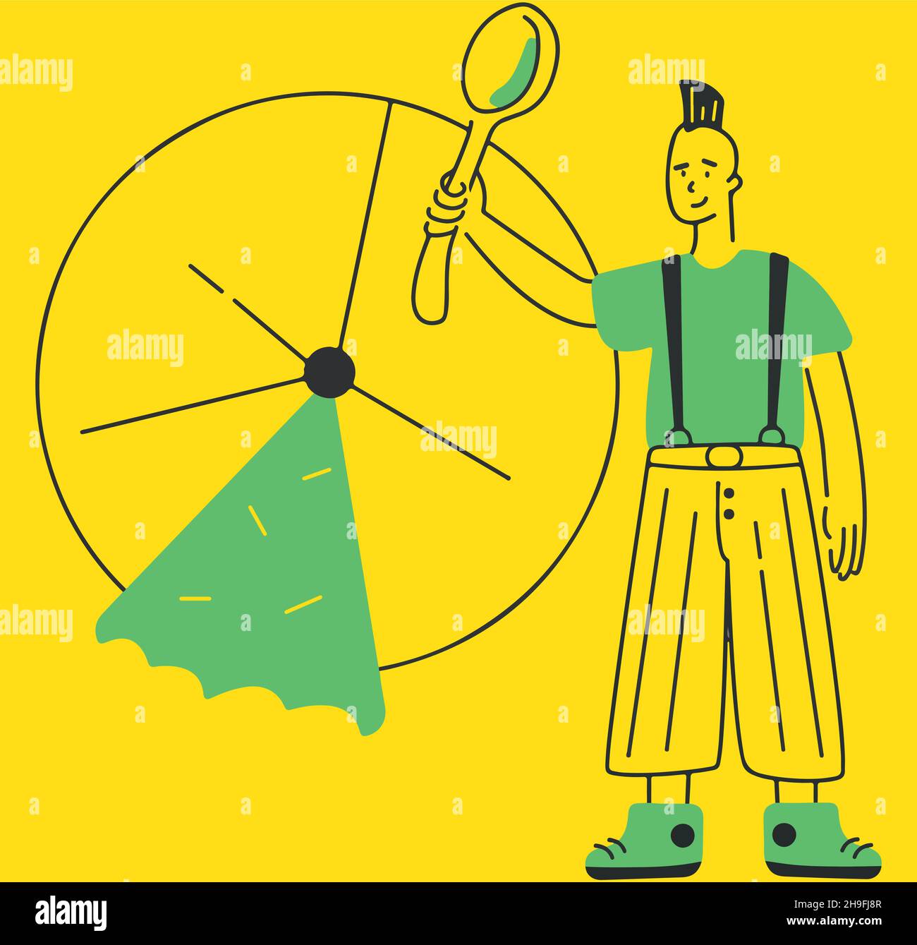 Man show graph chart Stock Vector Images - Alamy