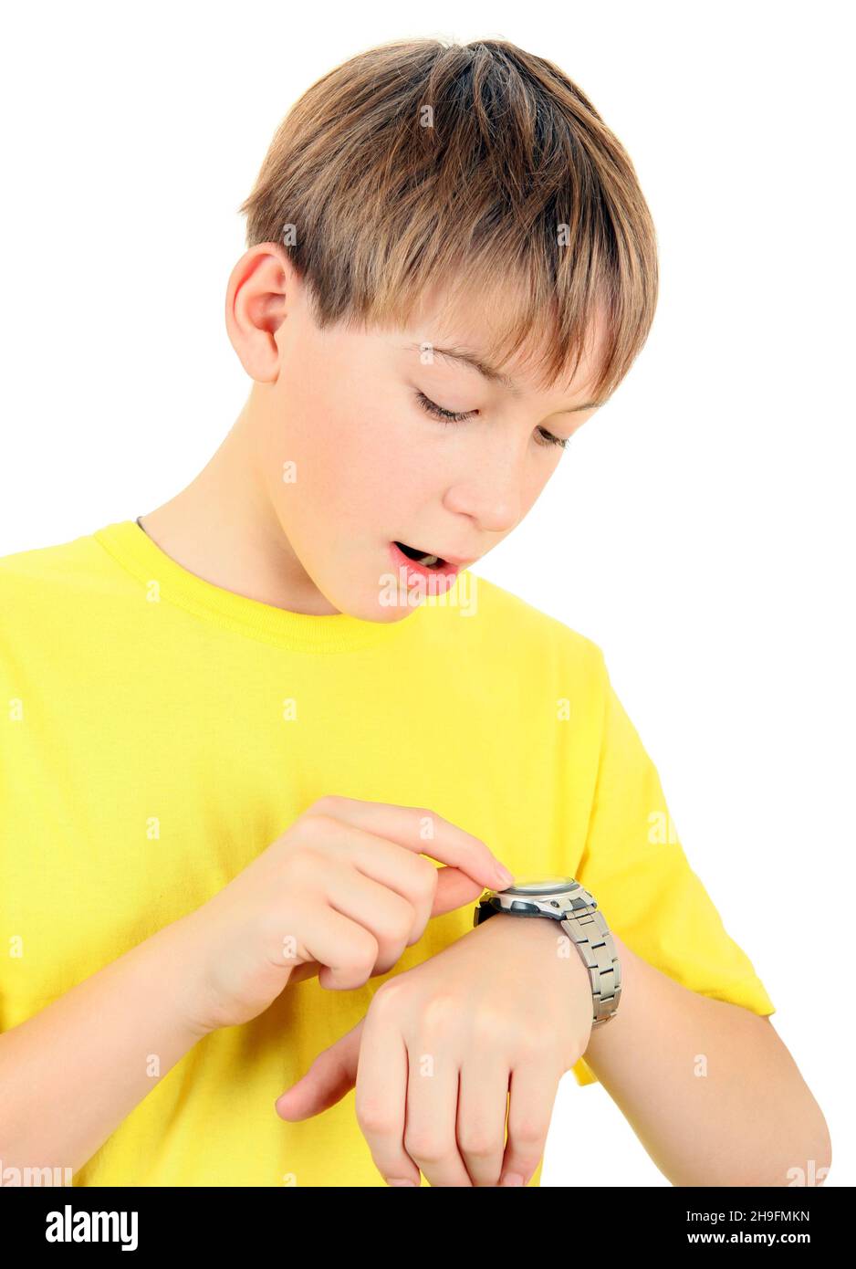 Boys wear watch on which deals hand