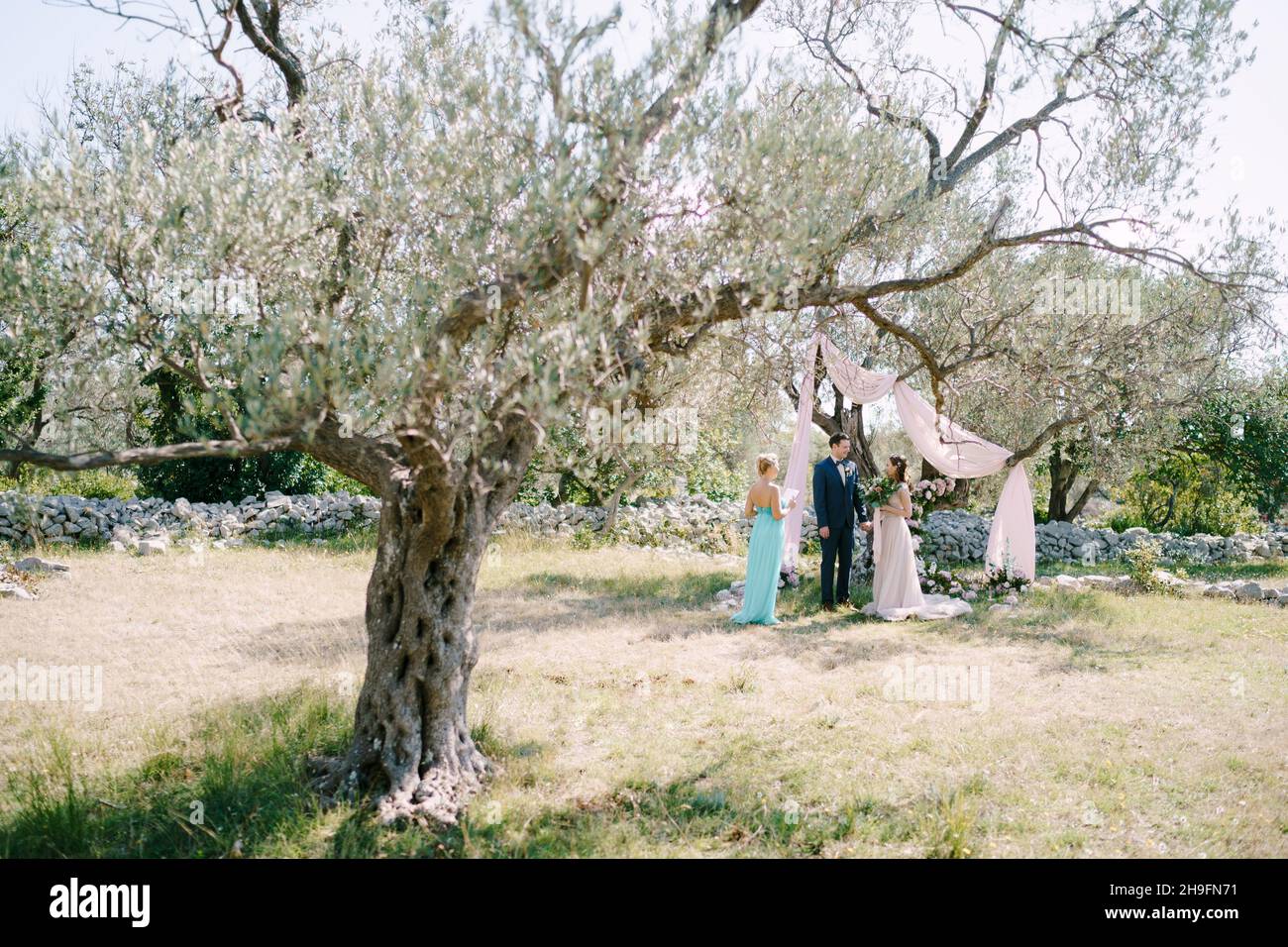 Newlyweds stand hi-res stock photography and images - Alamy