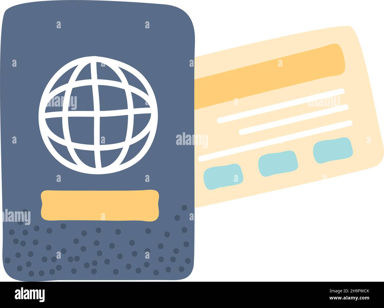 passport and ticket travel icons Stock Vector Image & Art - Alamy