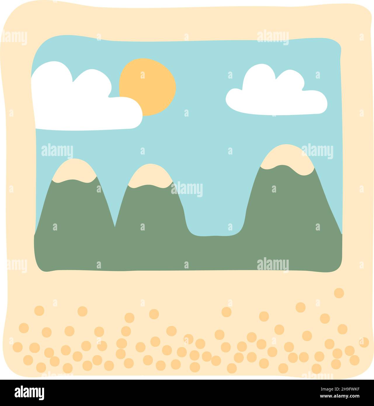 picture with landscape isolated icon Stock Vector Image & Art - Alamy