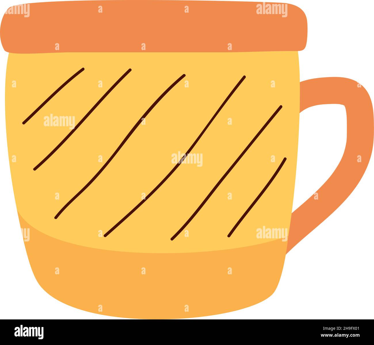 yellow cup utensil kitchen icon Stock Vector Image & Art Alamy