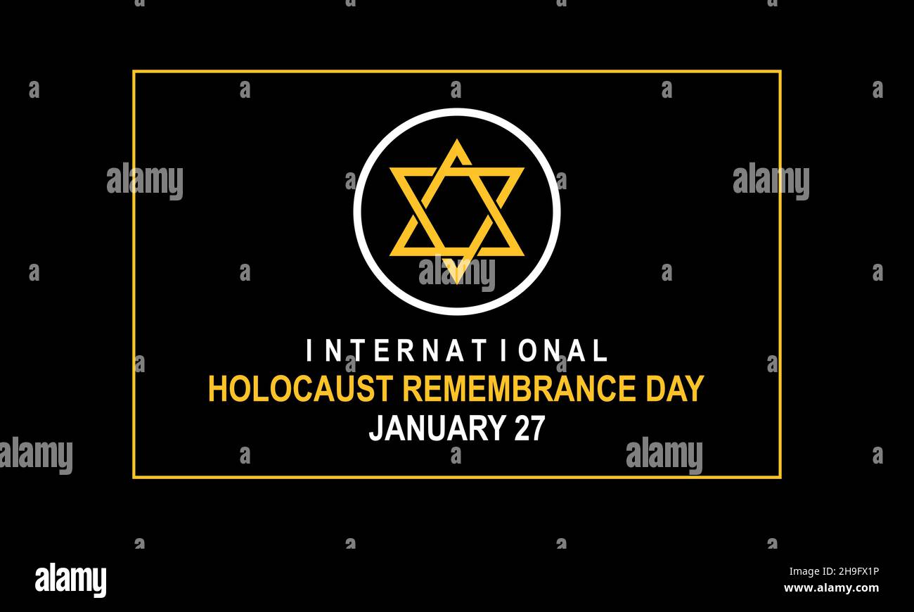 International Holocaust Remembrance Day Candle Lighting vector banner. January 27 candle against holocaust black. Stock Vector