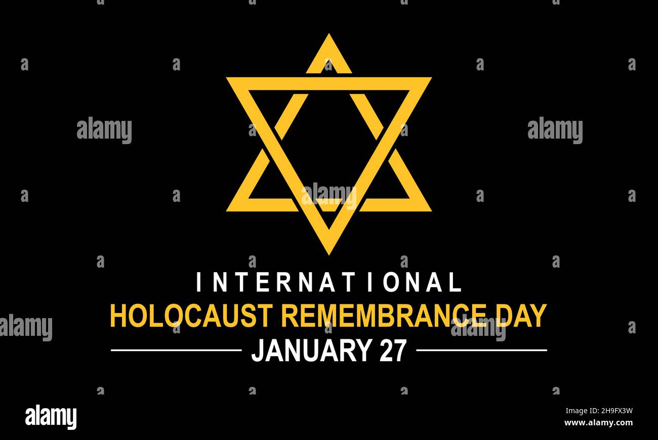 International Holocaust Remembrance Day Candle Lighting vector banner. January 27 candle against holocaust black. Stock Vector