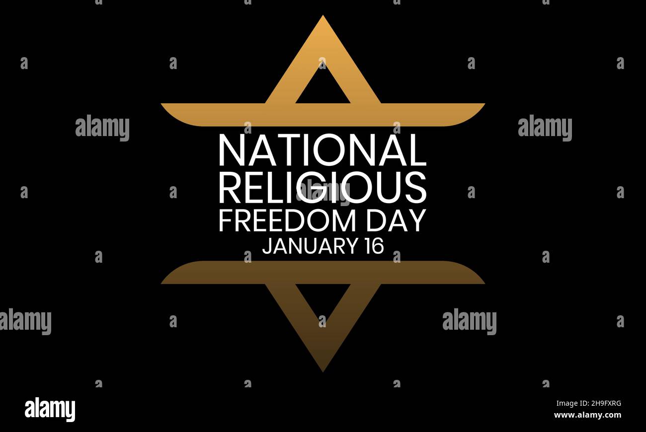 National Religious Freedom Day vector illustration banner template. 16 January Religious concept. Stock Vector