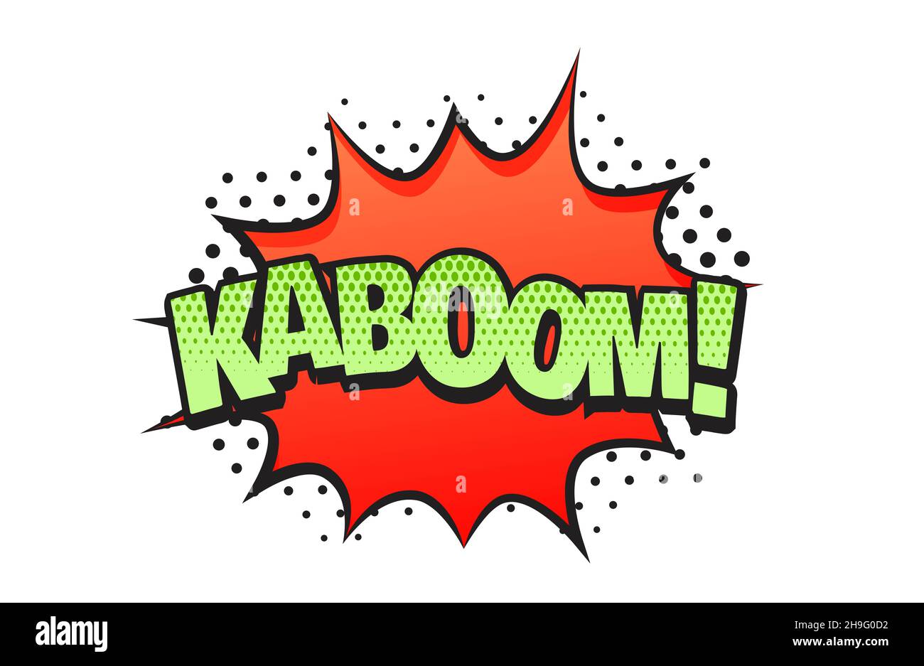 Kaboom comic style word isolated on transparent background Stock Photo
