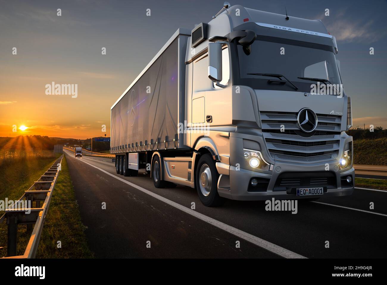 MercedesBenz Actros truck Stock Photo Alamy
